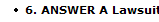 6. ANSWER A Lawsuit